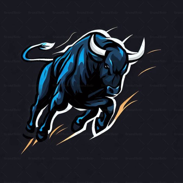 Angreifender Stier